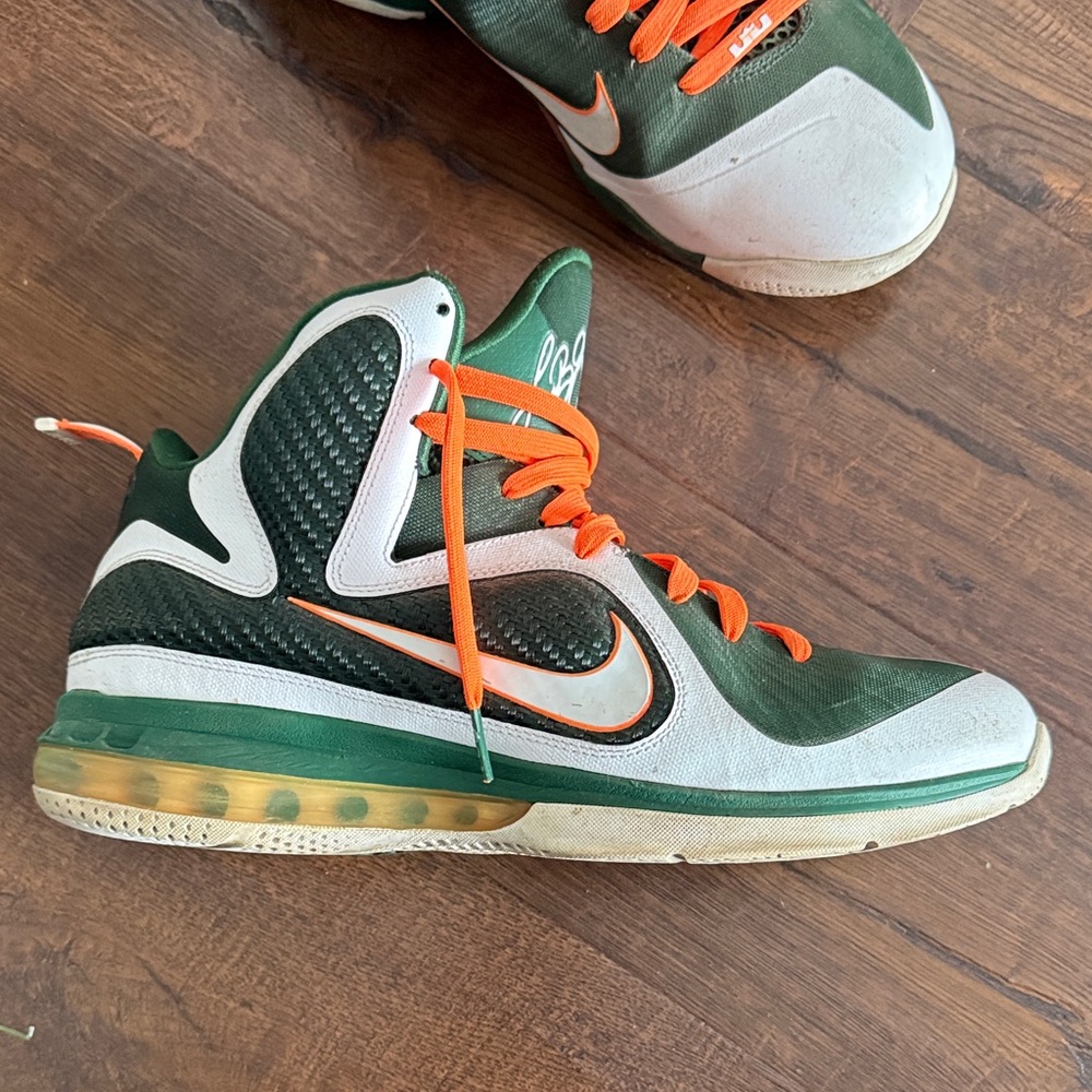 Nike Green and Orange Athletic Shoes